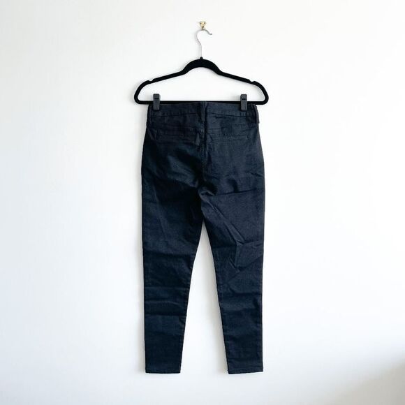 Joe's Womens Pants High (rise) Honey Curvy Skinny Ankle Black Shimmer Plaid 28 - Picture 3 of 10